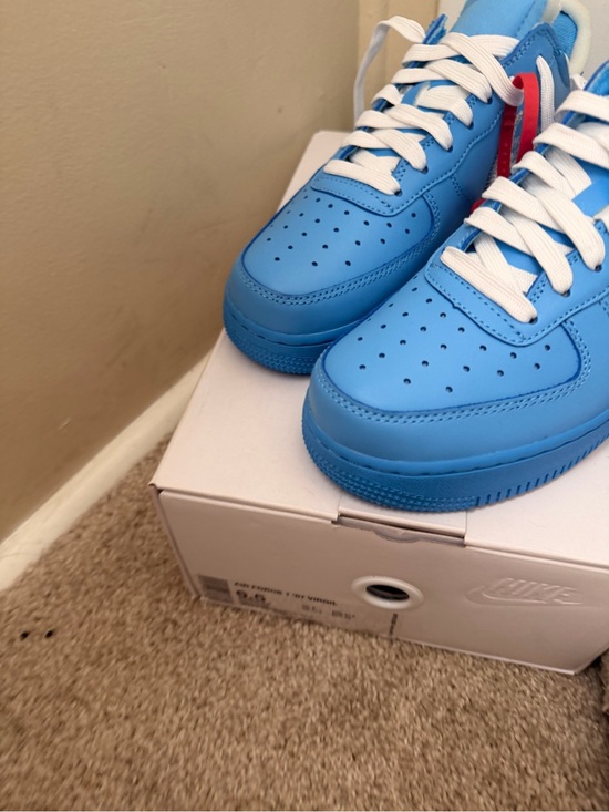 Off-White Shoes - Off-White Women's Sky Blue Sneakers with White Laces and Red Zip Tie